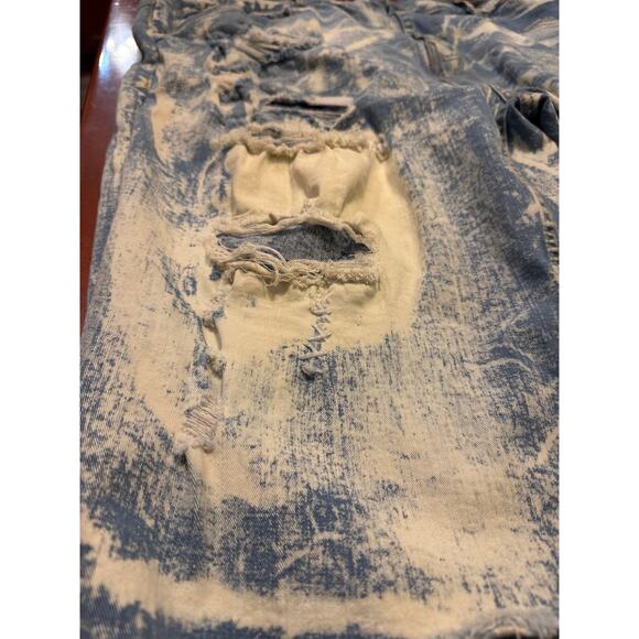 AHP Mens Urban Streetwear-Inspired Jean Shorts 50X15 Distressed - Picture 2 of 8